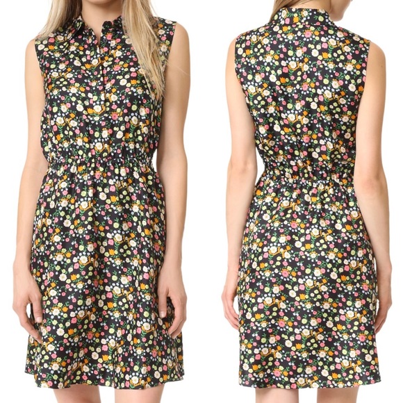 Tory Burch Dresses & Skirts - Tory Burch Ryder Black Floral Print Silk Dress